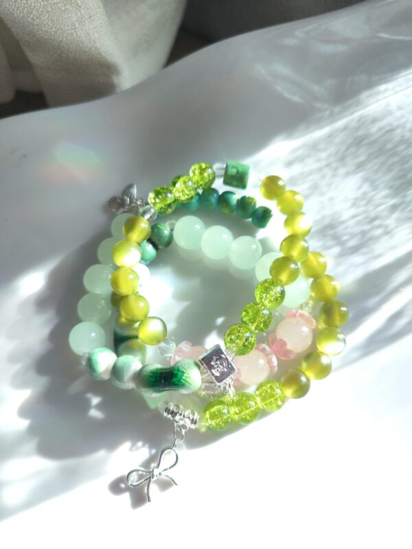 Three-wrap Beaded Bracelet 森林係文青風三圈式手鏈