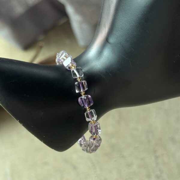 紫水晶方珠手链 | Amethyst Cube Bracelet - 图片 4