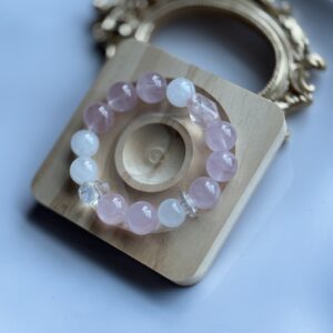 粉晶白水晶疗愈手链 	•	英文：Rose Quartz & Clear Quartz Healing Bracelet