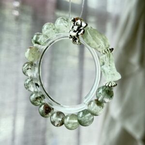 绿幽灵灰月光能量手链 | Green Phantom & Grey Moonstone Bracelet