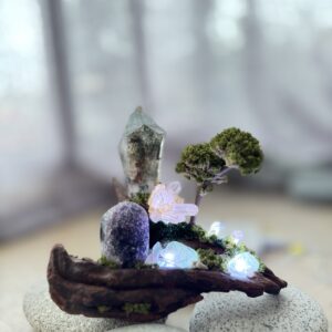 森林能量景观 · 水晶疗愈摆件 Forest Energy Crystal Landscape · Healing Crystal Decor
