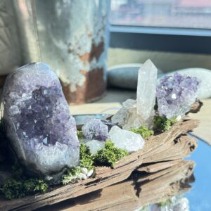 Amethyst · Clear Quartz Wealth & Benefactor Healing Decor