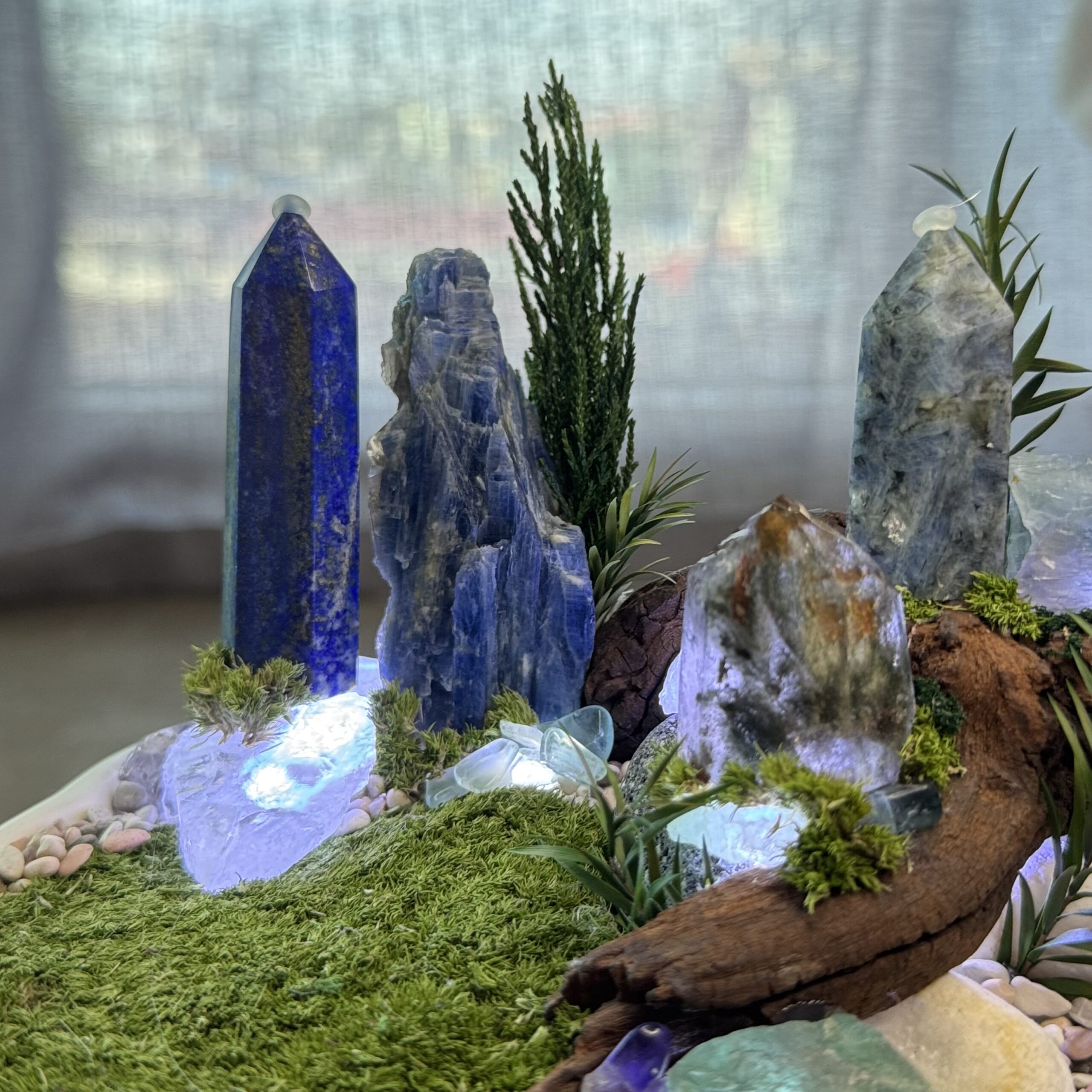 蓝晶石 × 青金石 能量森林景观 · Kyanite × Lapis Lazuli Forest Energy Decor - 图片 4