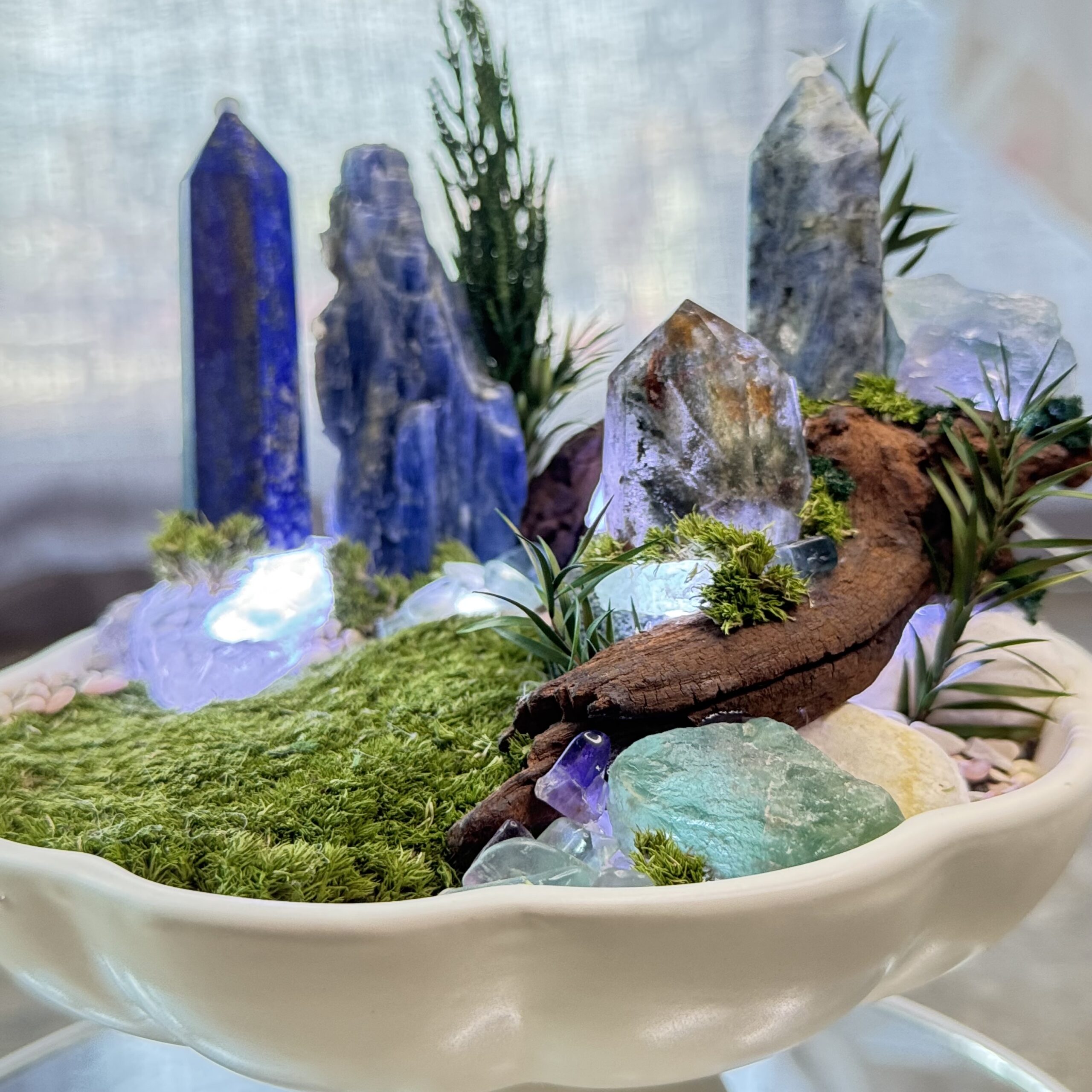 蓝晶石 × 青金石 能量森林景观 · Kyanite × Lapis Lazuli Forest Energy Decor - 图片 2