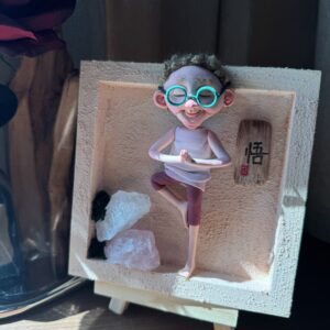 Find Your Balance – Handmade Clay Art with Clear Quartz