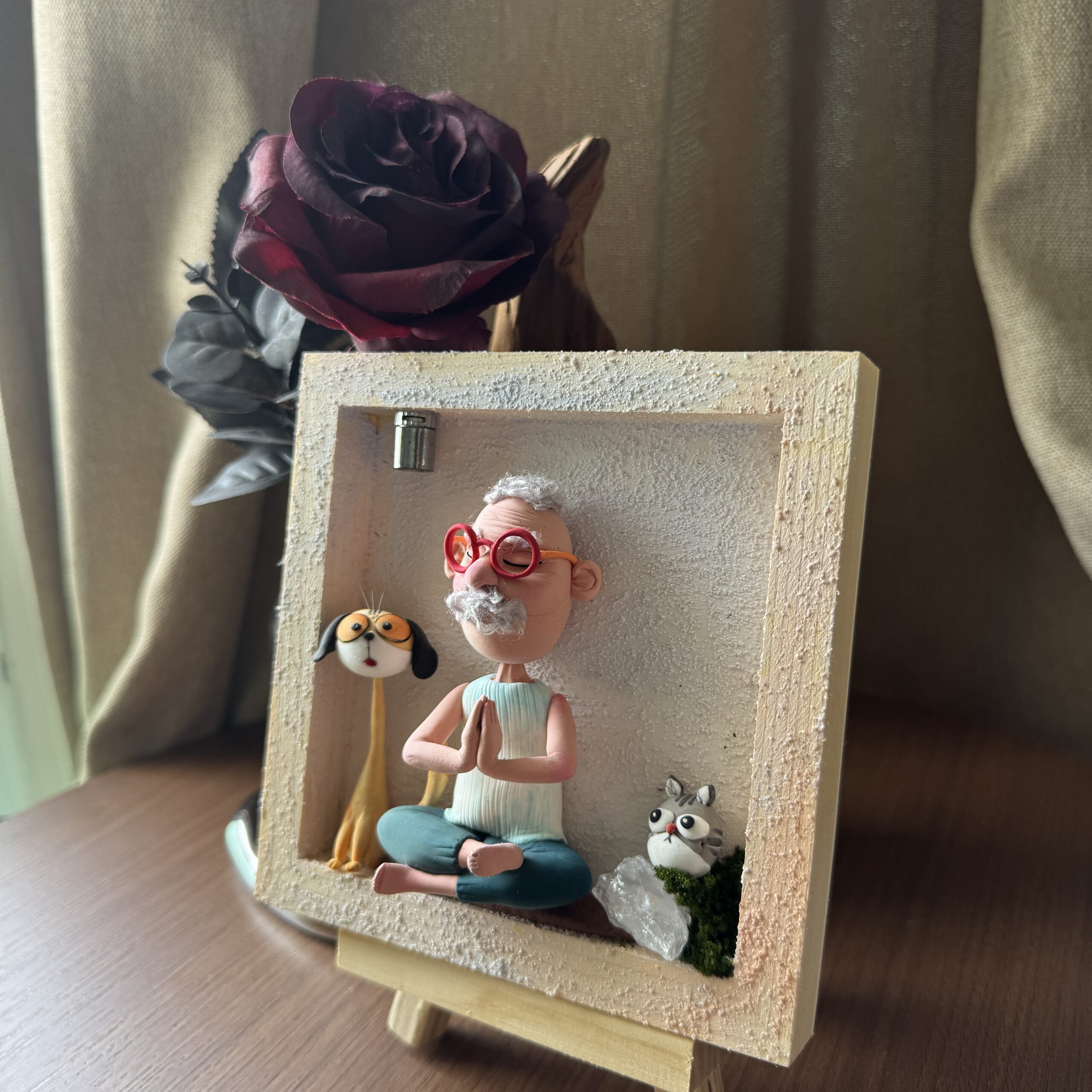 Peaceful Mind – Handmade Clay Art Frame - Image 5