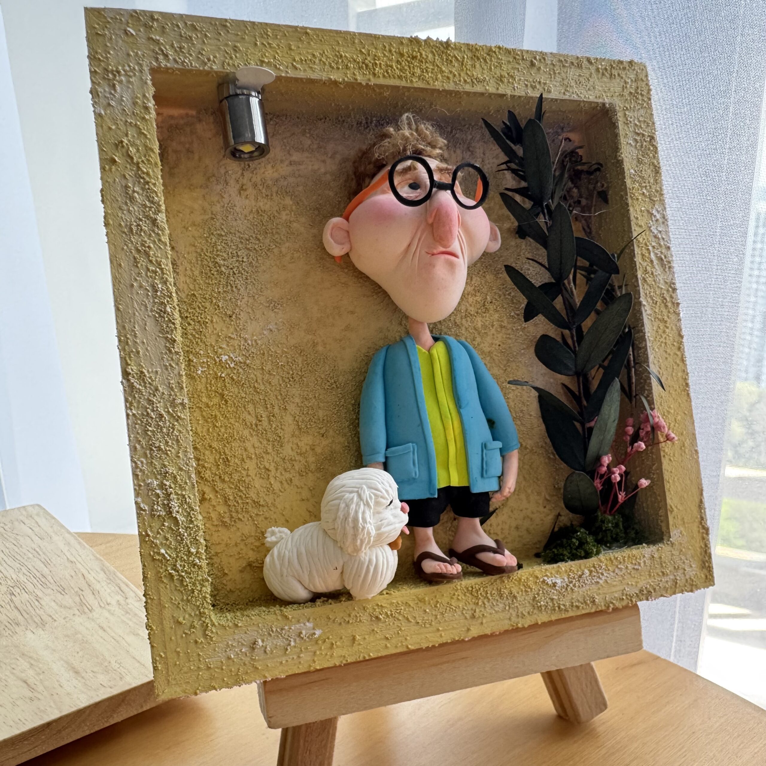 The Gentle Old Soul | Handmade Clay Art Frame - 图片 2