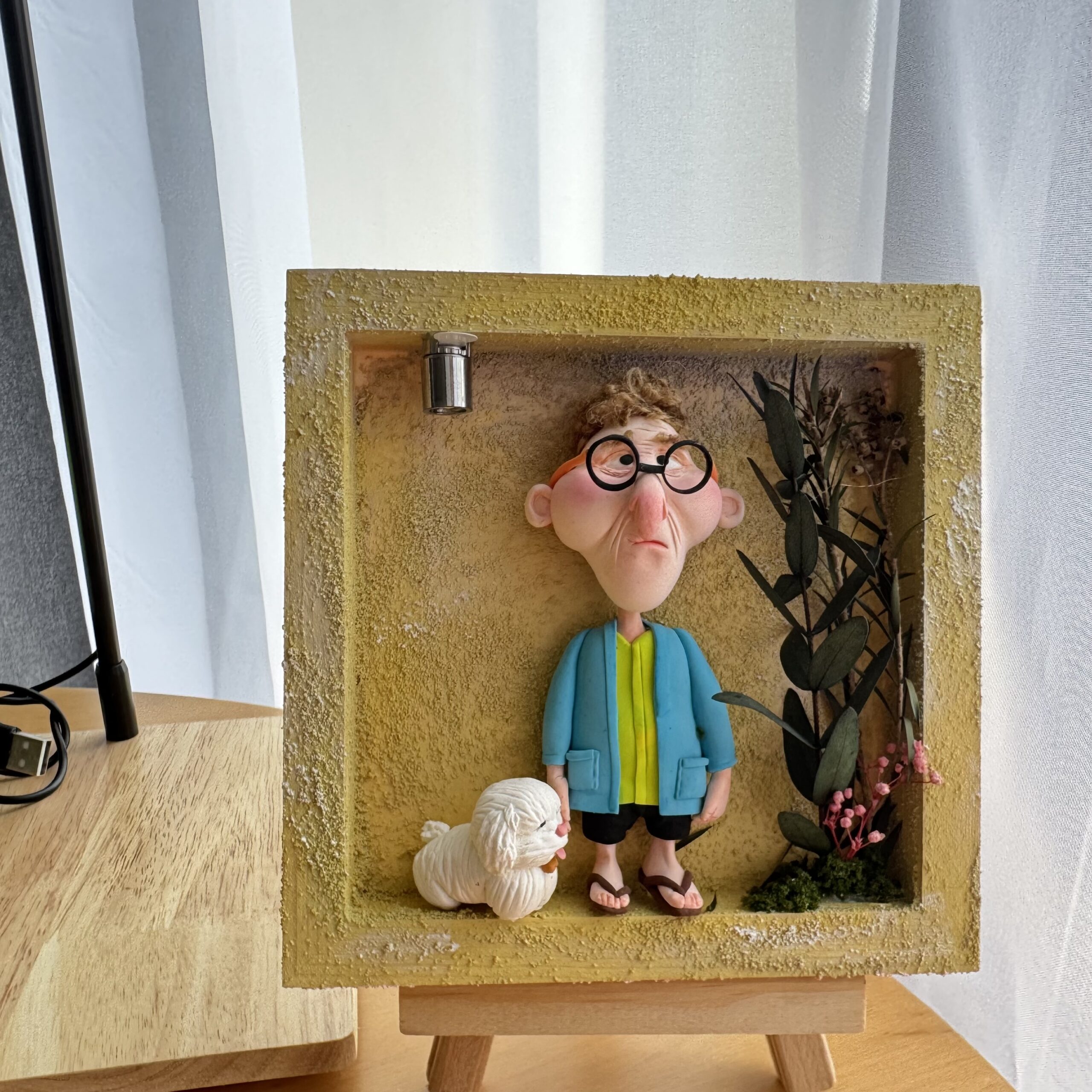 The Gentle Old Soul | Handmade Clay Art Frame
