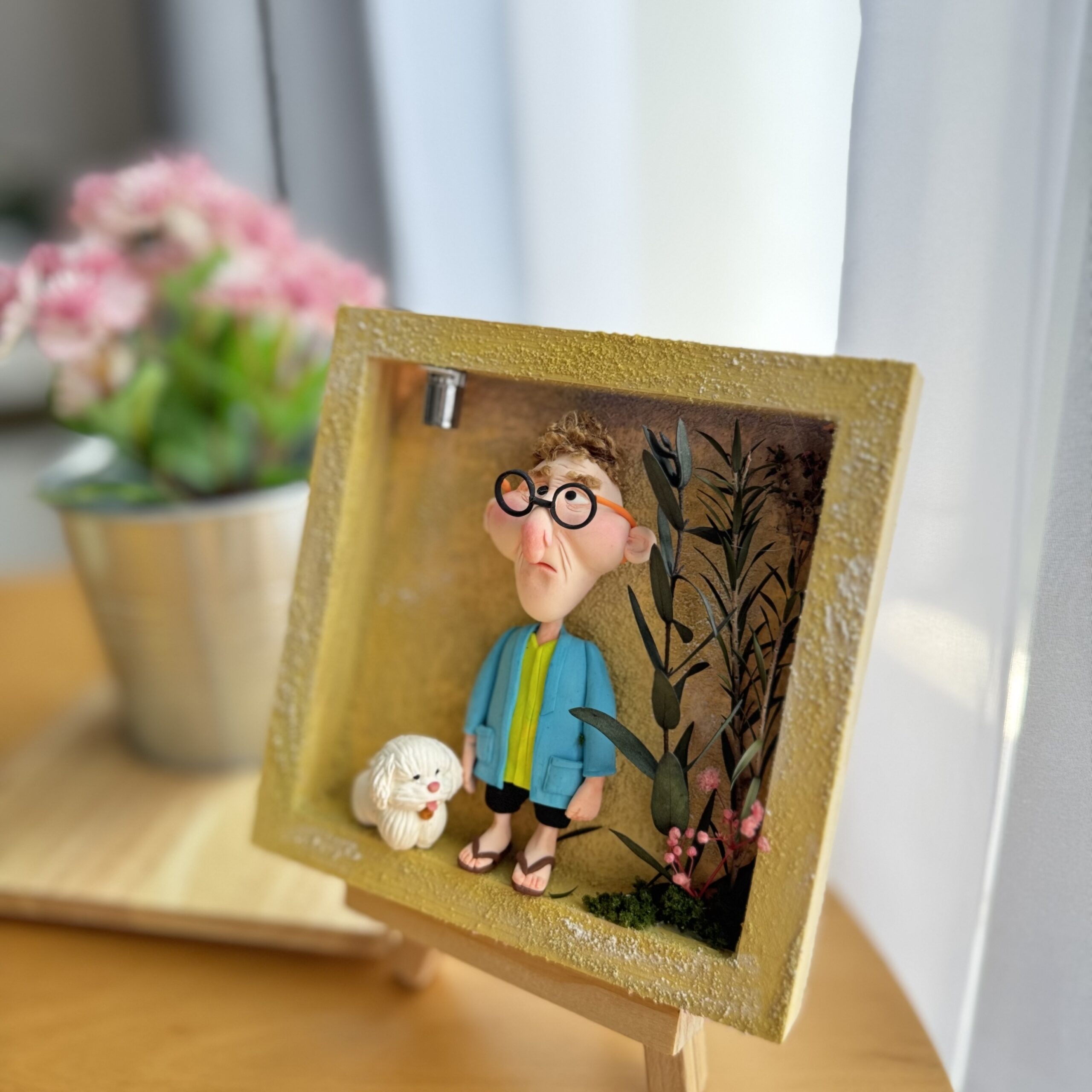 The Gentle Old Soul | Handmade Clay Art Frame - 图片 6