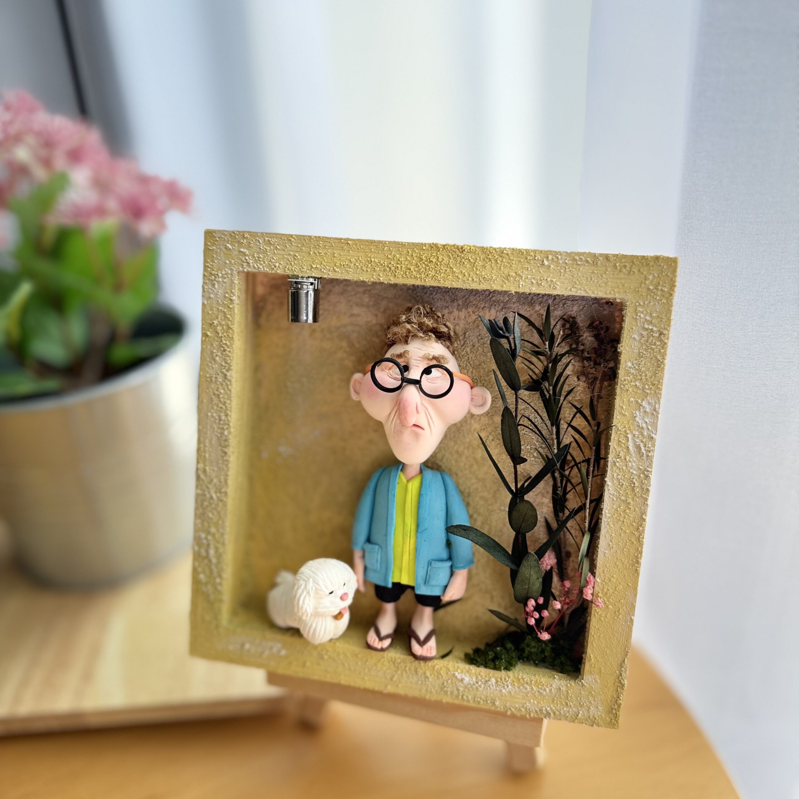 The Gentle Old Soul | Handmade Clay Art Frame - 图片 4