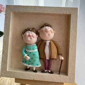 Growing Old Together | Handmade Clay Art Frame