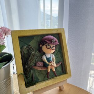 A Quiet Moment | Handmade Clay Art Frame