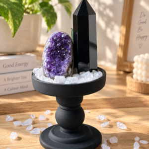Amethyst & Obsidian Mini Crystal Garden
