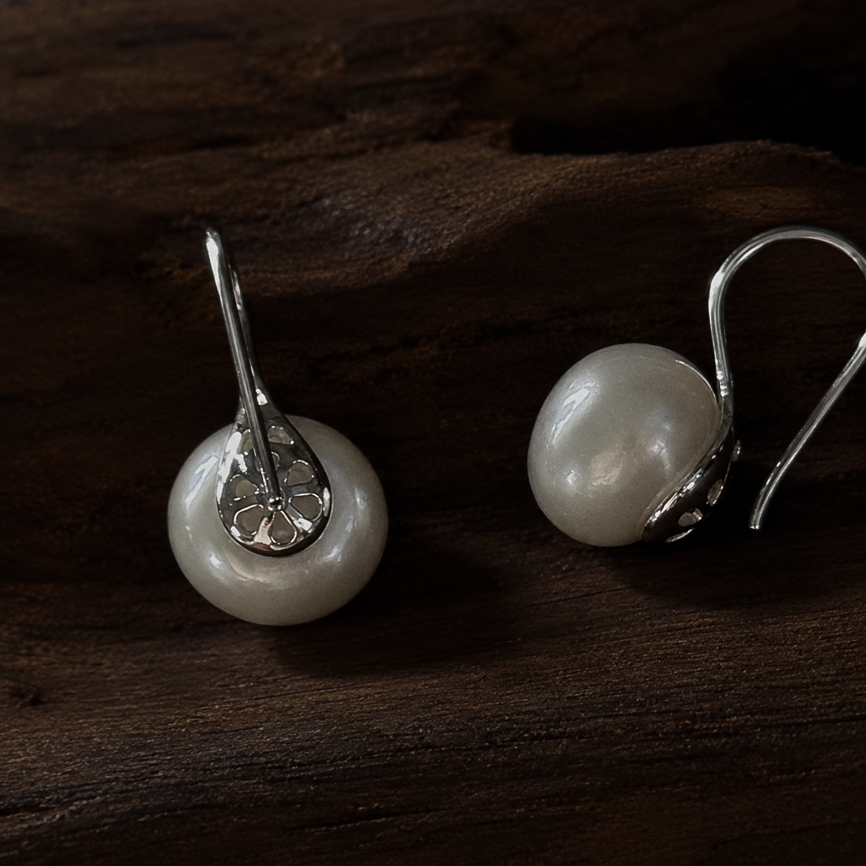 Freshwater Pearl Earrings – 925 Sterling Silver - Image 4
